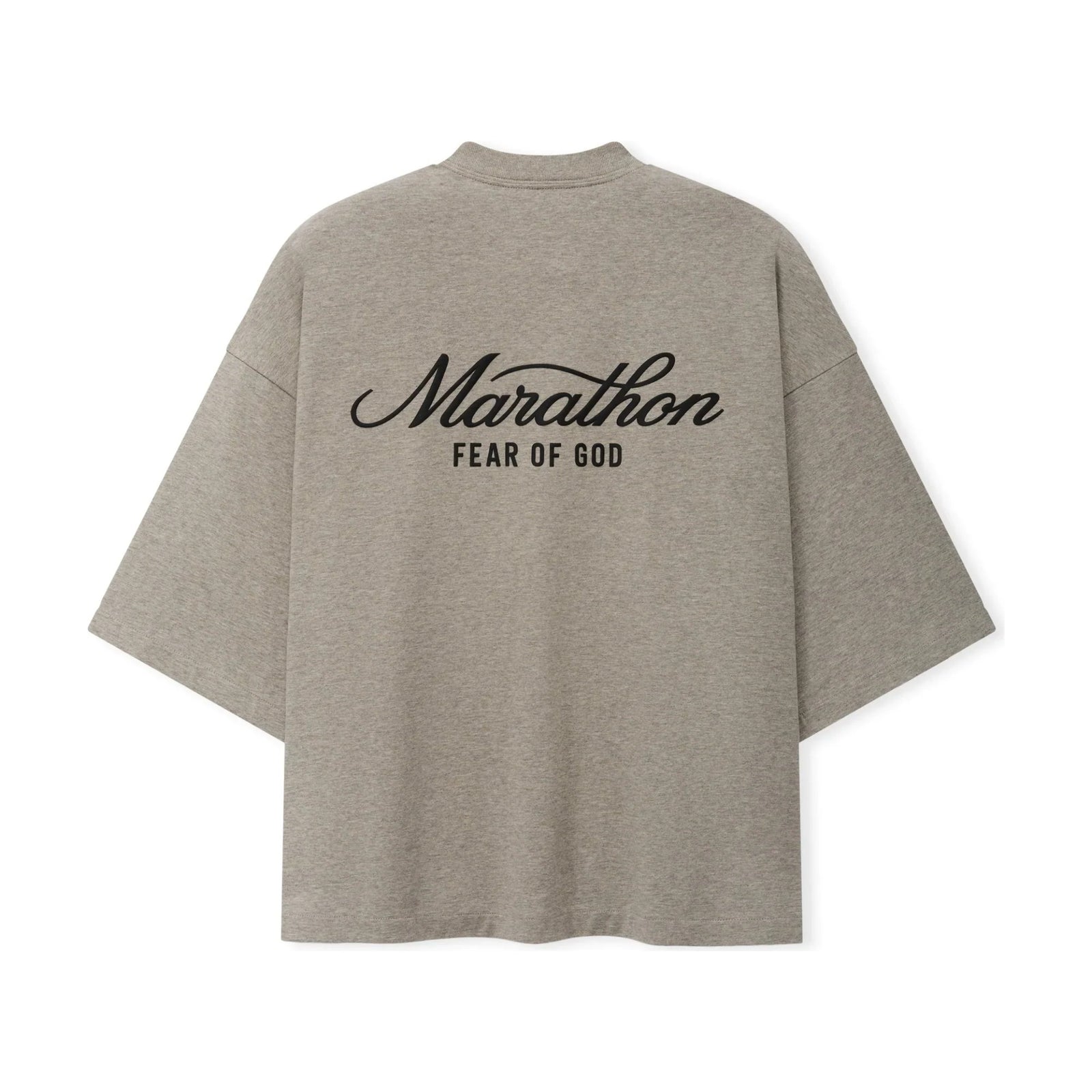 Fear of God Essentials Marathon Merch Tee Warm Heather front