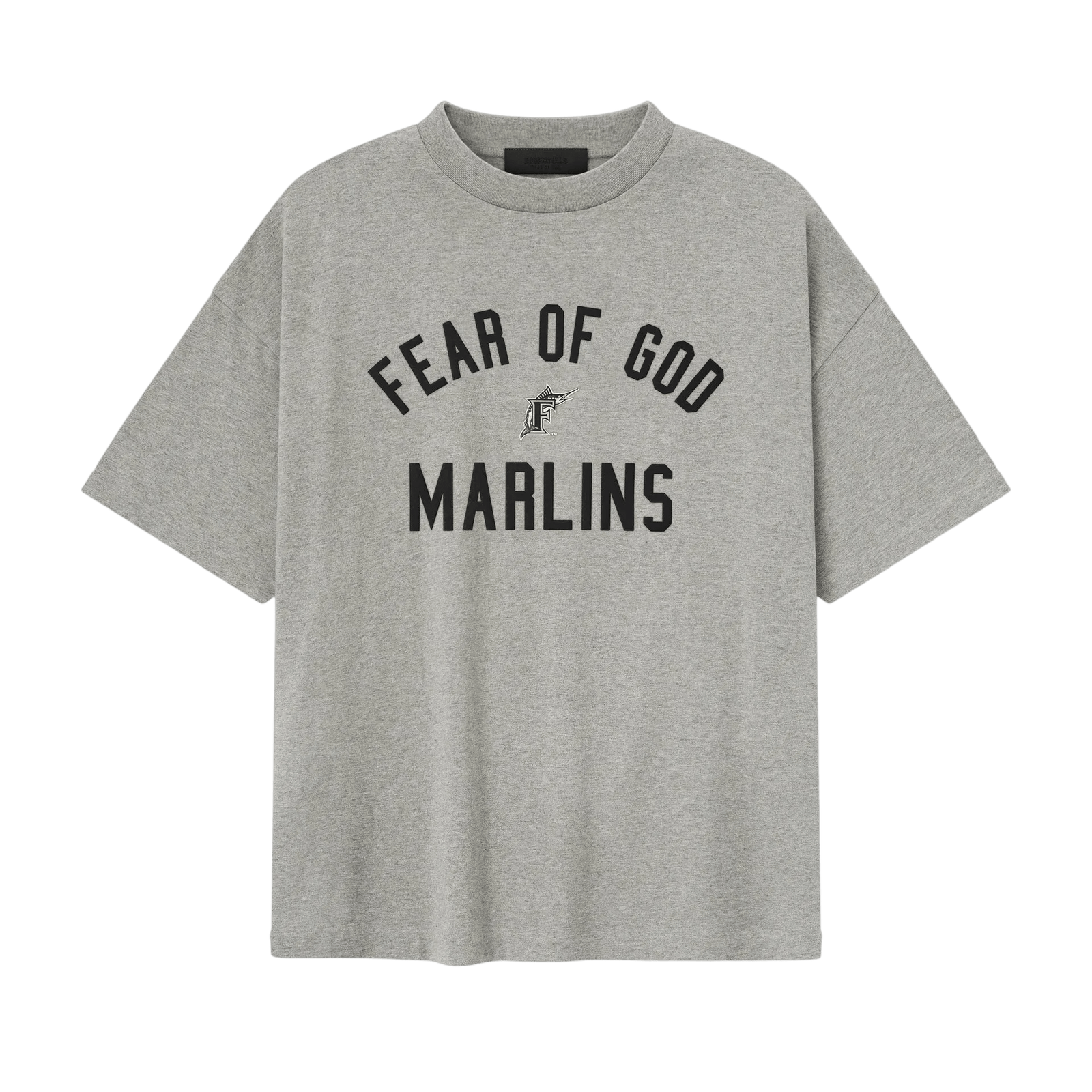 Fear of God Essentials Marlins 90s Tee Concrete Heather - Im Your Wardrobe