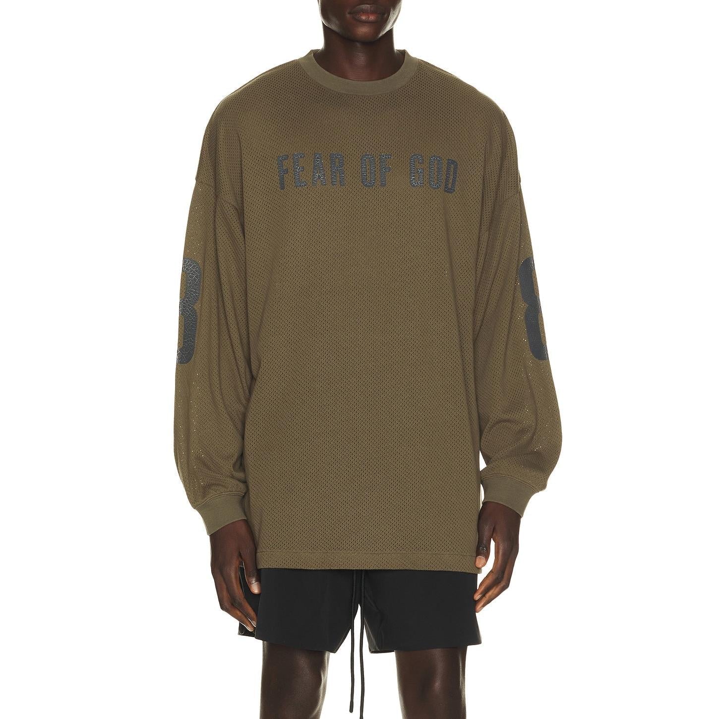 Fear of God Essentials Merch Long Sleeve Tee Moss - Im Your Wardrobe