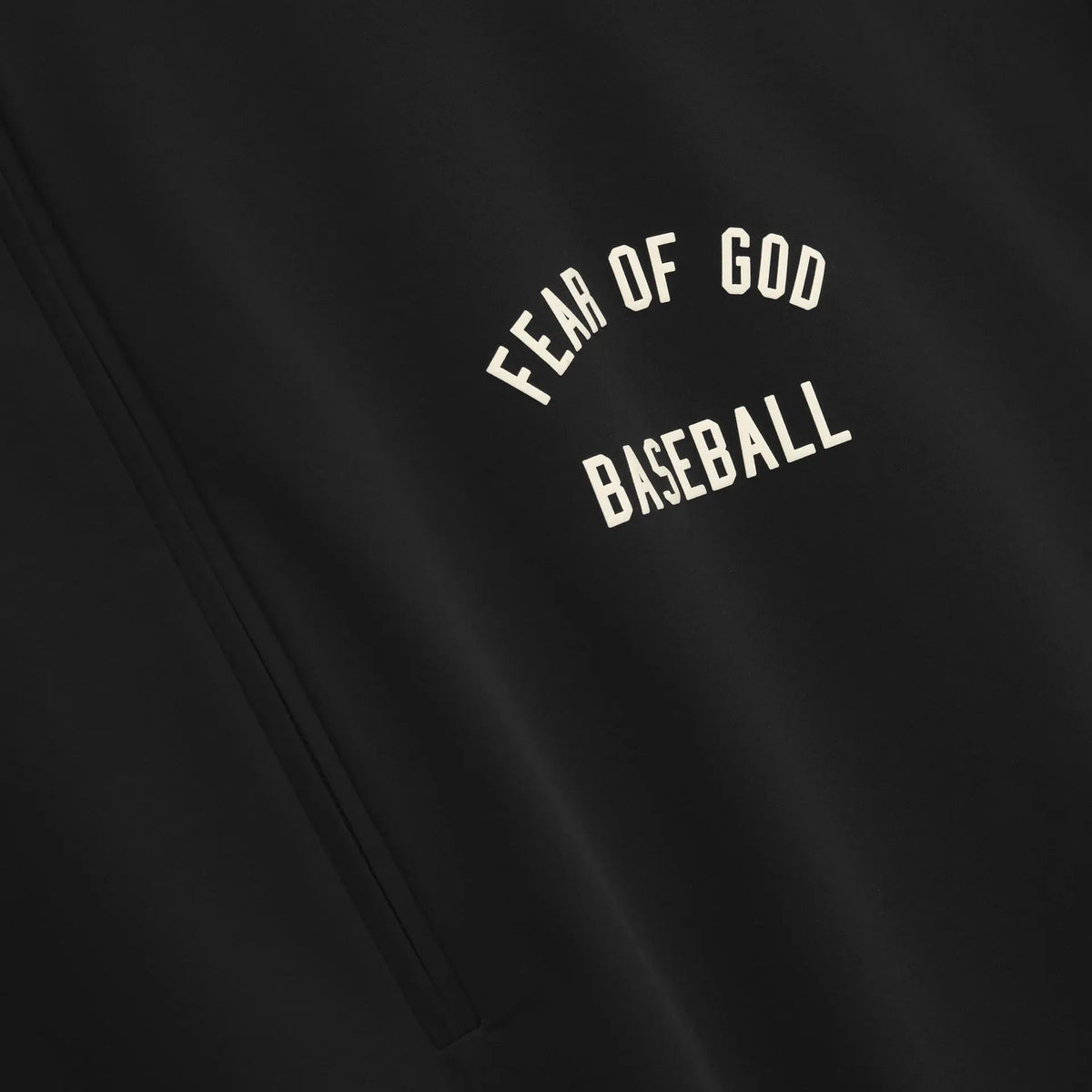 Fear of God Essentials MLB 3/4 Sleeve Half Zip Jacket Black - Im Your Wardrobe
