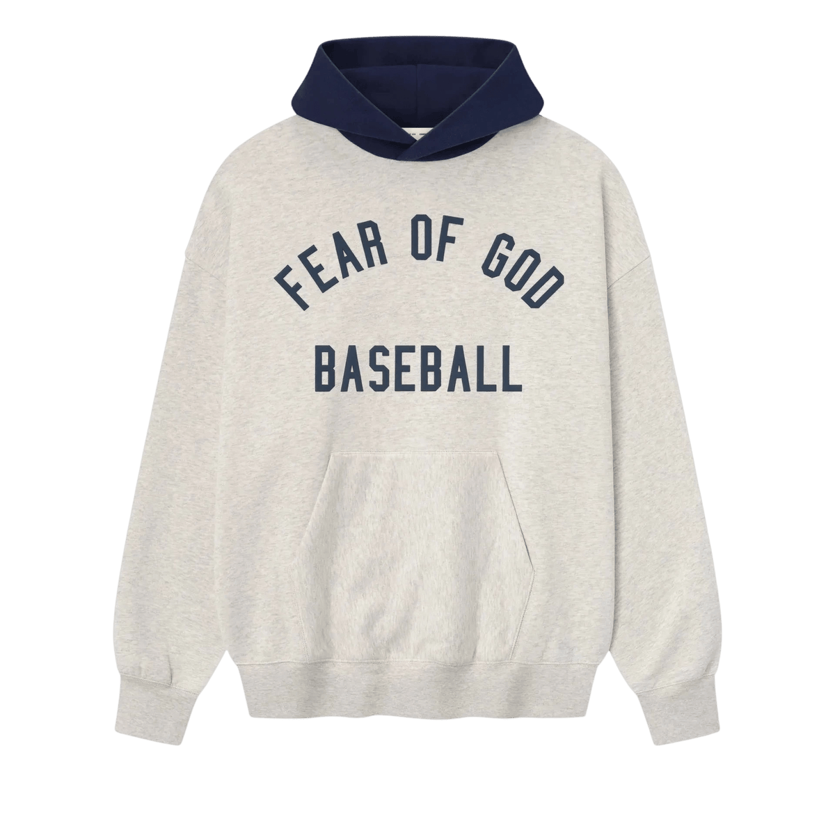Fear of God Essentials MLB Sport Hoodie Oatmeal Heather/Midnight Navy - Im Your Wardrobe