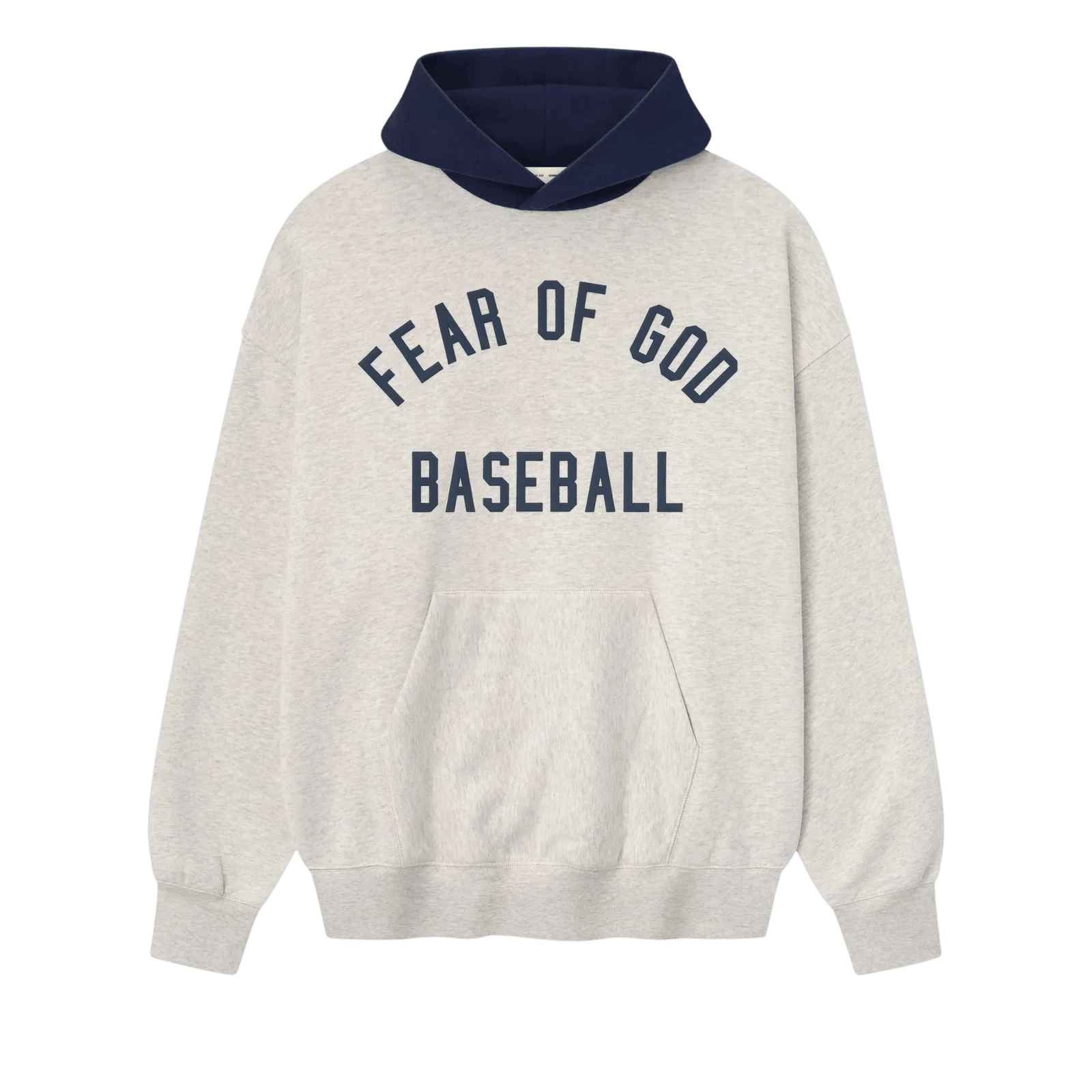 Fear of God Essentials MLB Sport Hoodie Oatmeal Heather/Midnight Navy - Im Your Wardrobe