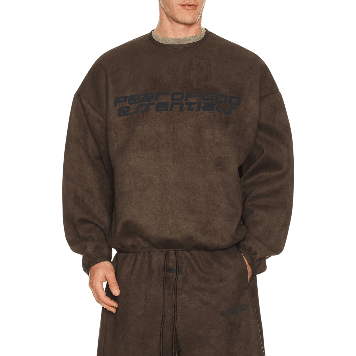 Fear of God Essentials Modern Crewneck Sweatshirt Brown - Im Your Wardrobe