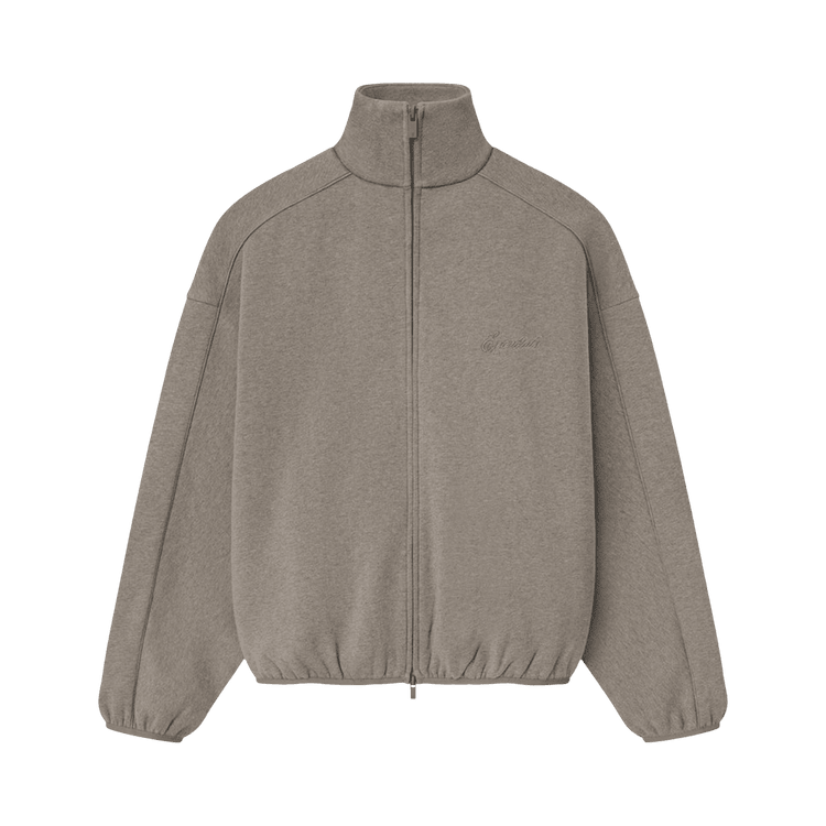 Fear of God Essentials Modern Fleece Track Jacket With Piping Homestead Heather (SS25) - Im Your Wardrobe