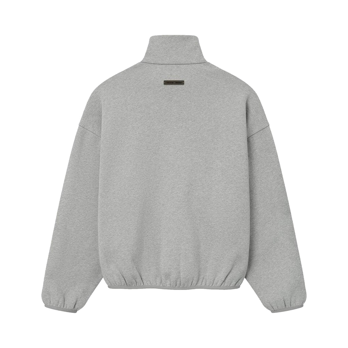 Fear of God Essentials Modern Track Jacket With Piping Concrete Heather/Black (FW25) - Im Your Wardrobe