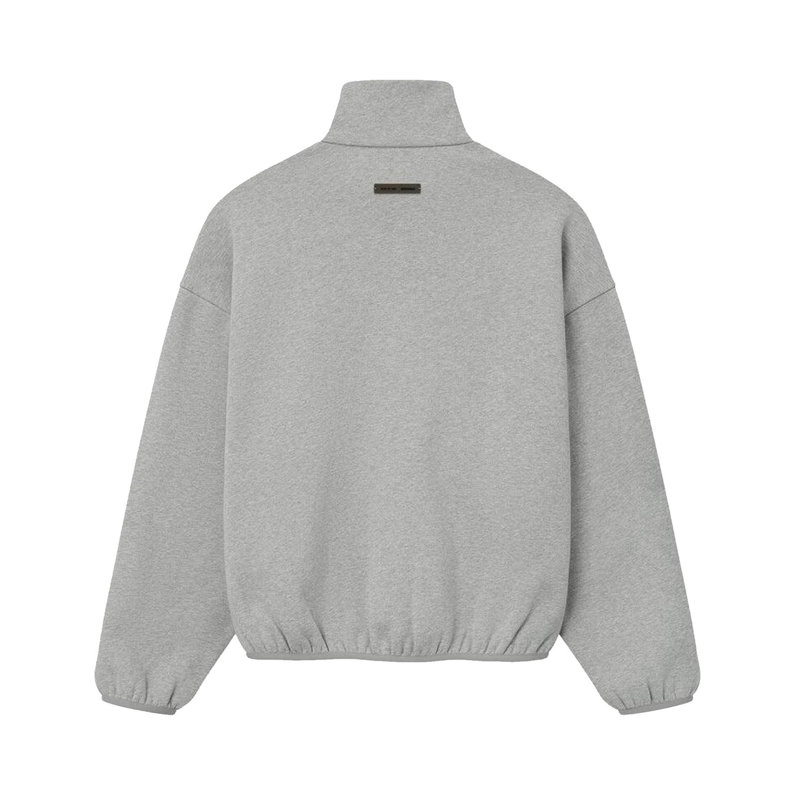 Fear of God Essentials Modern Track Jacket With Piping Concrete Heather/Black (FW25) - Im Your Wardrobe
