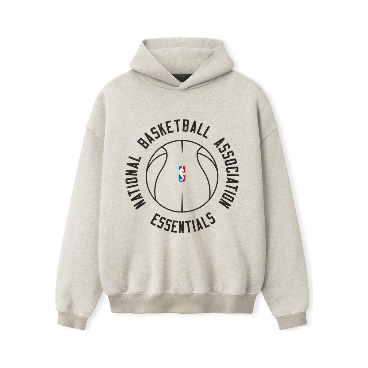 Fear of God Essentials NBA X Barkley Hendricks 90s Hoodie Heather Stone W/ Heather Rib - Im Your Wardrobe