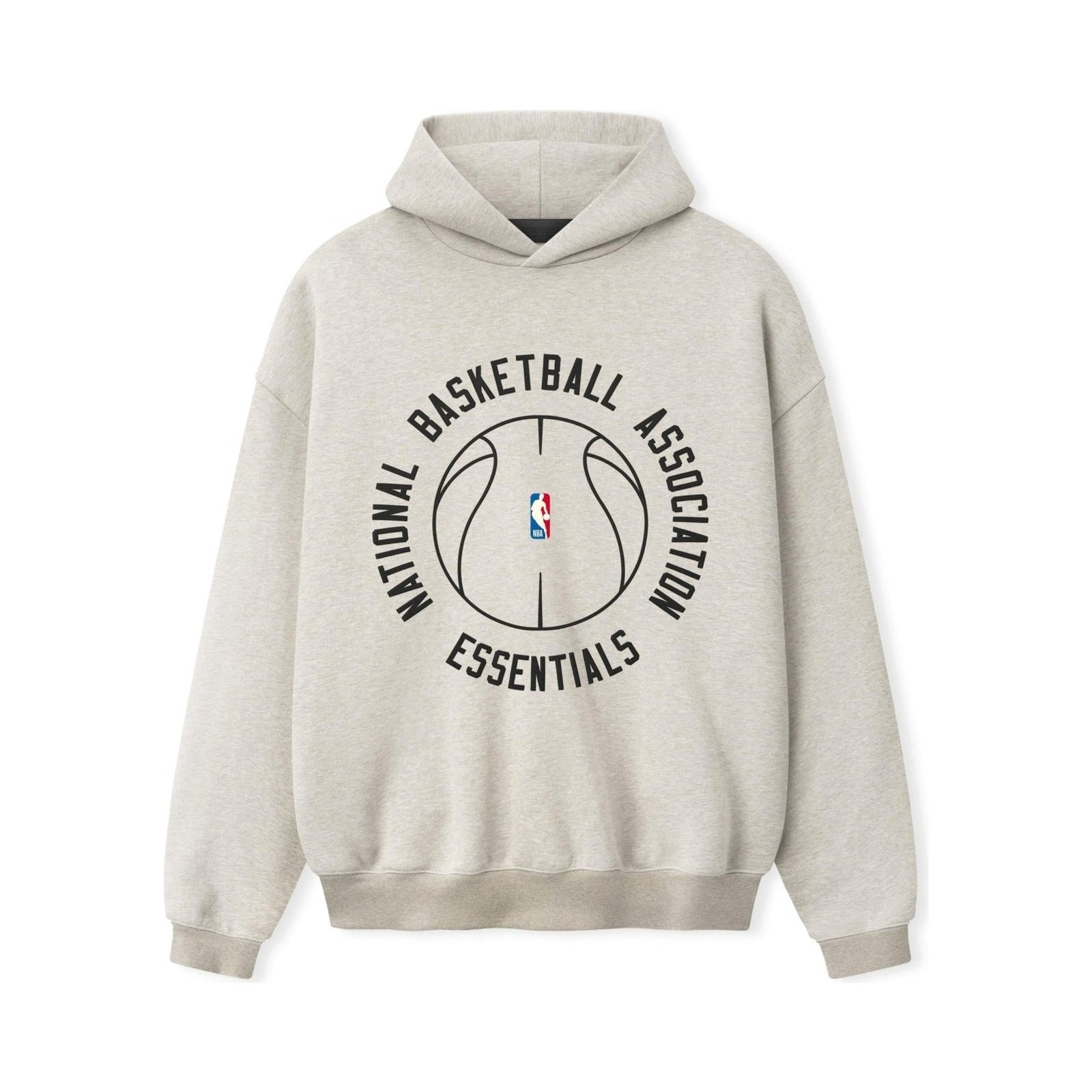 Fear of God Essentials NBA X Barkley Hendricks 90s Hoodie Heather Stone W/ Heather Rib - Im Your Wardrobe