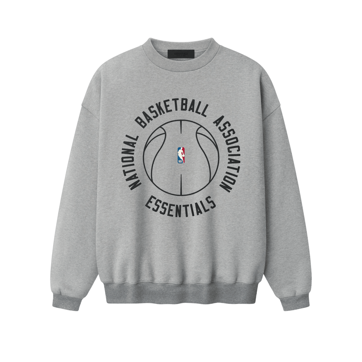 Fear Of God Essentials NBA X Barkley Hendricks Long Sleeve V - Neck Tee Concrete Heather - Im Your Wardrobe