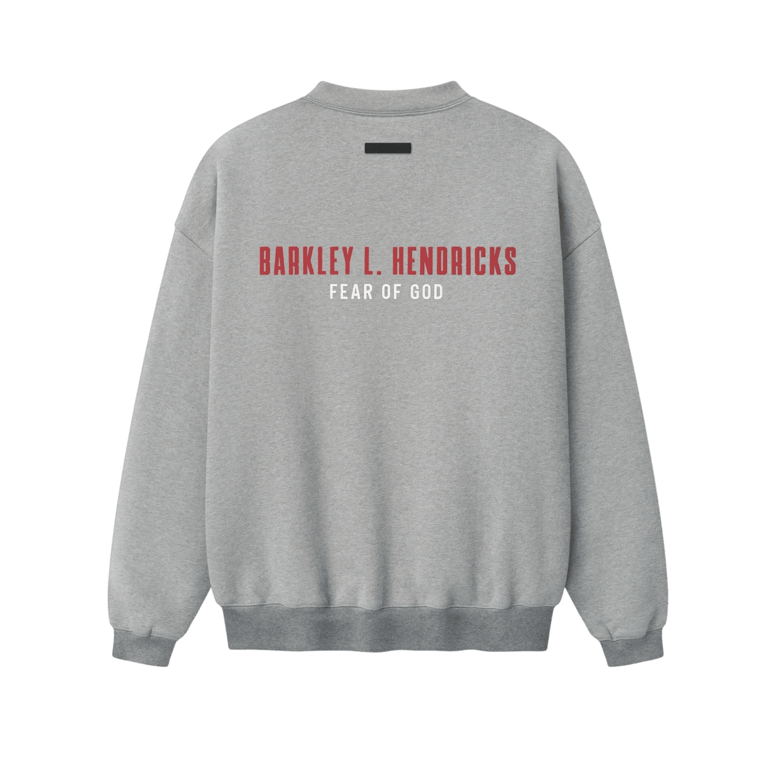 Fear Of God Essentials NBA X Barkley Hendricks Long Sleeve V - Neck Tee Concrete Heather - Im Your Wardrobe