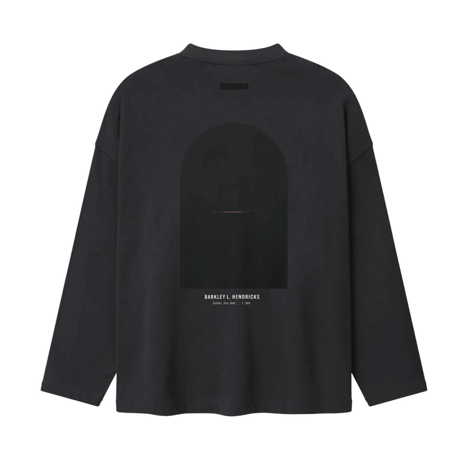 Fear Of God Essentials NBA X Barkley Hendricks Long Sleeve V - Neck Tee Faded Black - Im Your Wardrobe