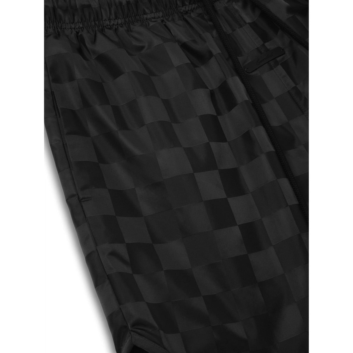 Fear of God Essentials Nylon Checkered Gym Short Vintage Black - Im Your Wardrobe
