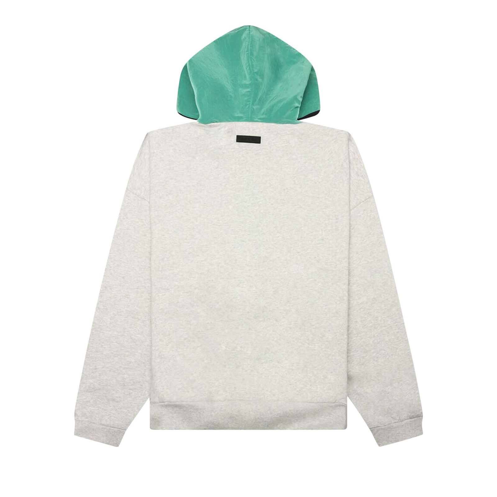 Fear of God Essentials Nylon Fleece Hoodie Light Heather Grey/Mint Leaf (SS24) - Im Your Wardrobe
