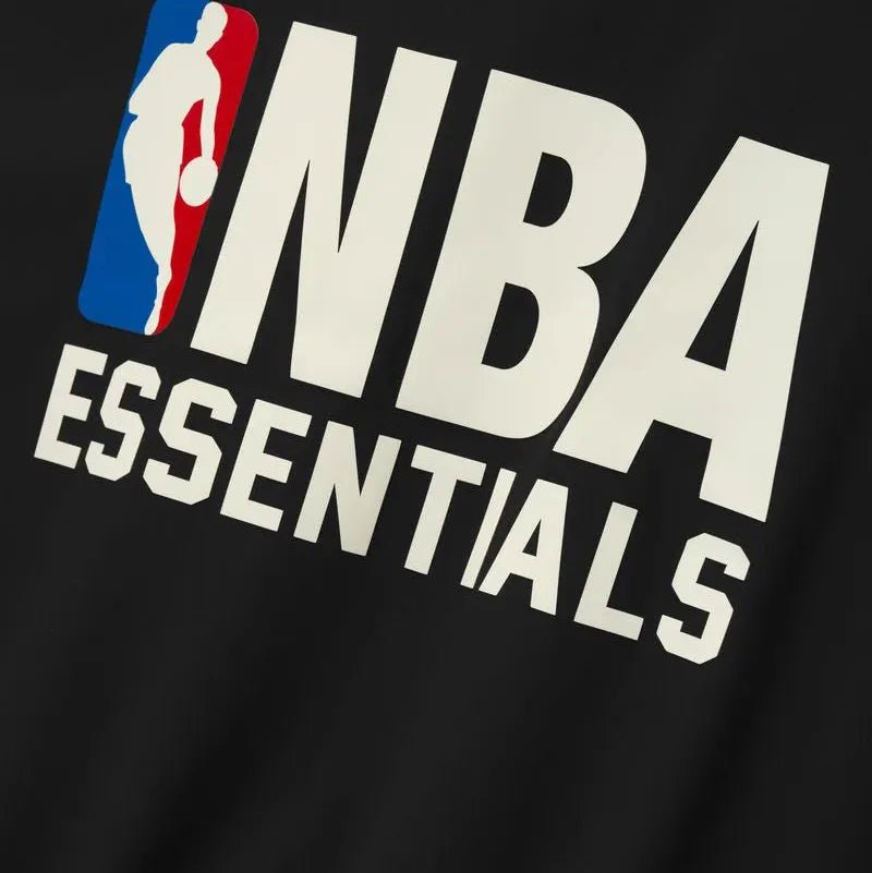 Fear of God Essentials Nylon NBA 1/2 Zip Track Jacket Black - Im Your Wardrobe