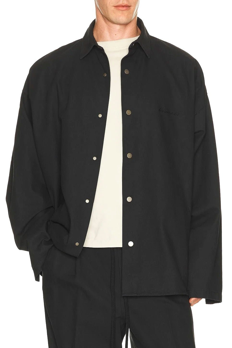Fear of God Essentials Overshirt Vintage Black - Im Your Wardrobe