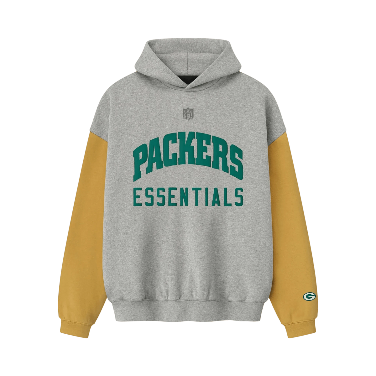 Fear of God Essentials Packers Sport Hoodie Concrete Heather/Canyon - Im Your Wardrobe