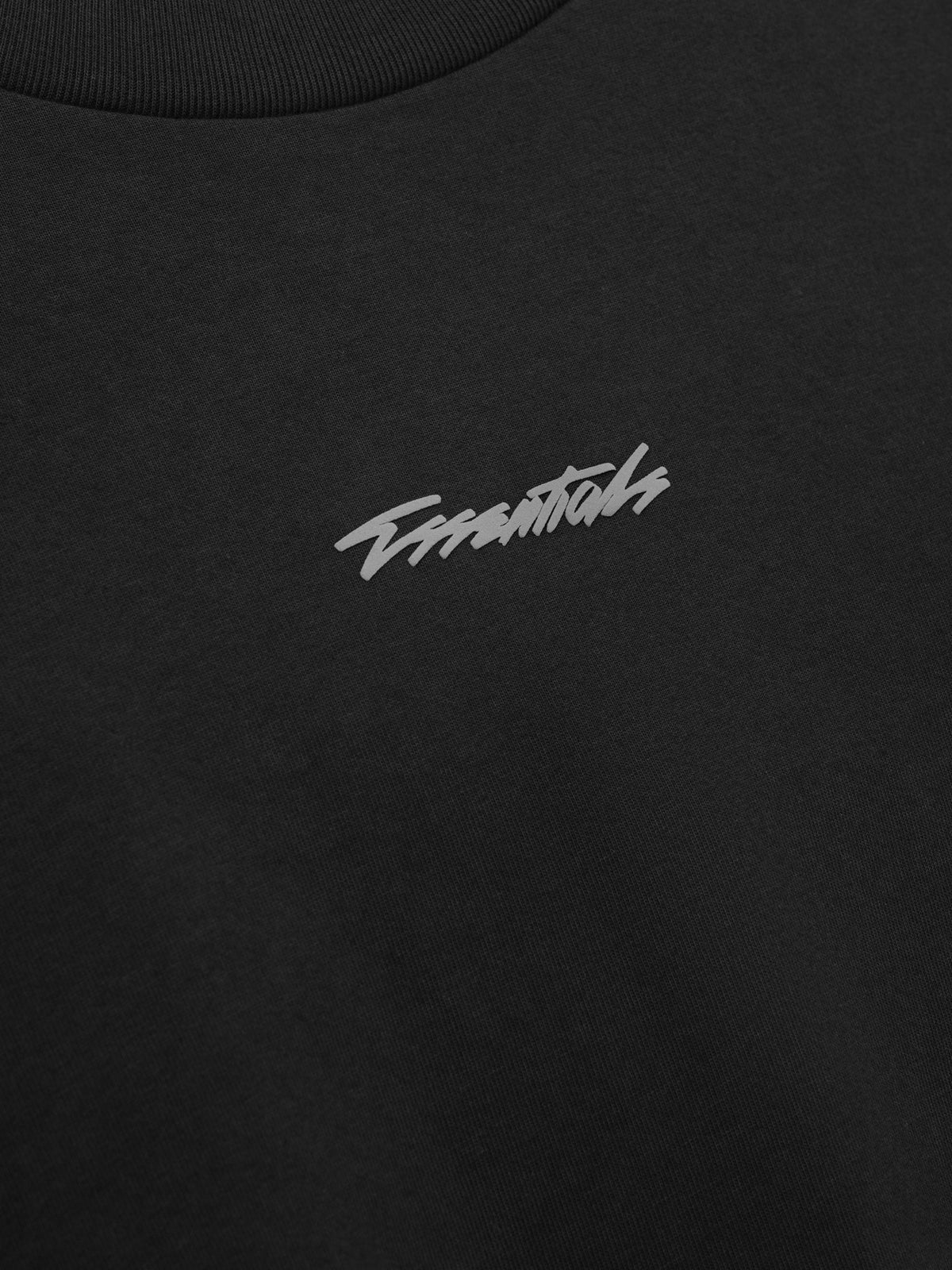 Fear of God Essentials Panelled Modern Long Sleeve Tee Washed Vintage Black - Im Your Wardrobe