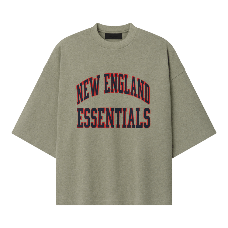 Fear of God Essentials Patriots Merch Tee Seal Heather (FW26) - Im Your Wardrobe