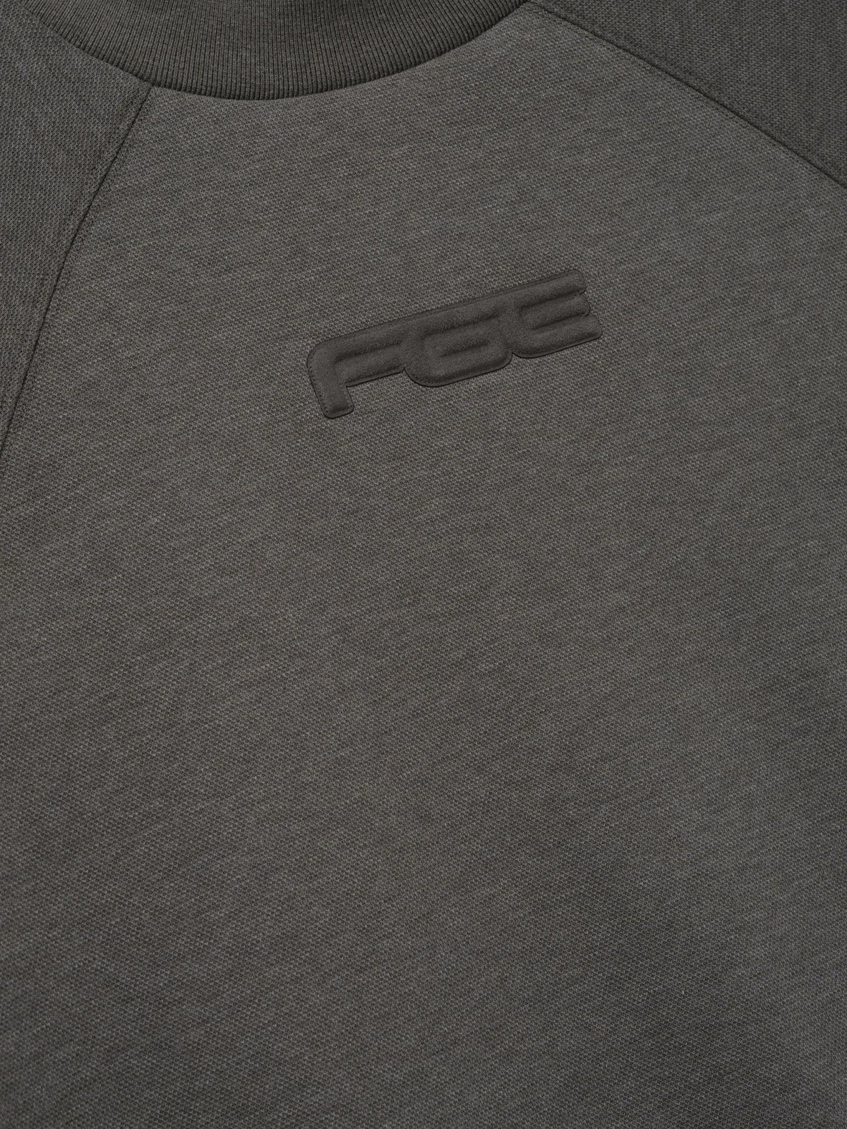 Fear of God Essentials Pique 90s Relaxed Mockneck Raglan LS Tee Ash Heather - Im Your Wardrobe