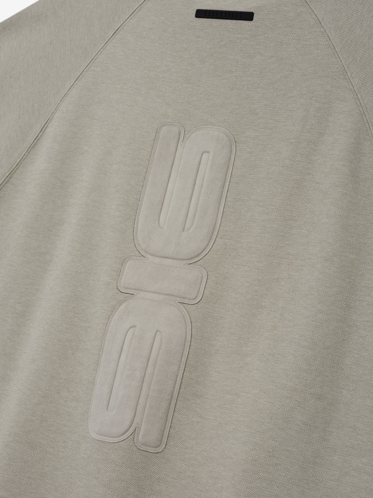 Fear of God Essentials Pique 90s Relaxed Mockneck Raglan LS Tee Pyrite Heather - Im Your Wardrobe