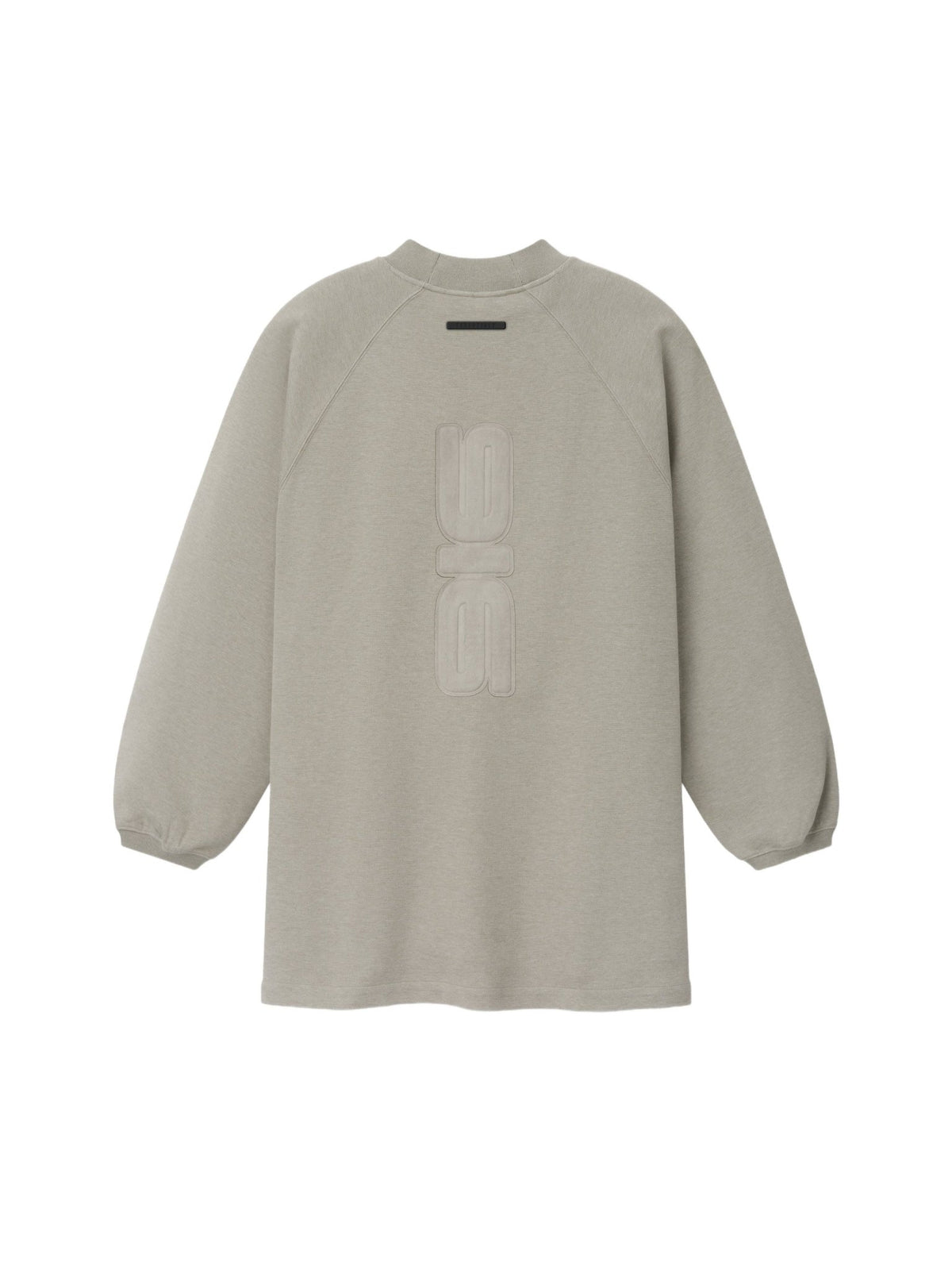 Fear of God Essentials Pique 90s Relaxed Mockneck Raglan LS Tee Pyrite Heather - Im Your Wardrobe