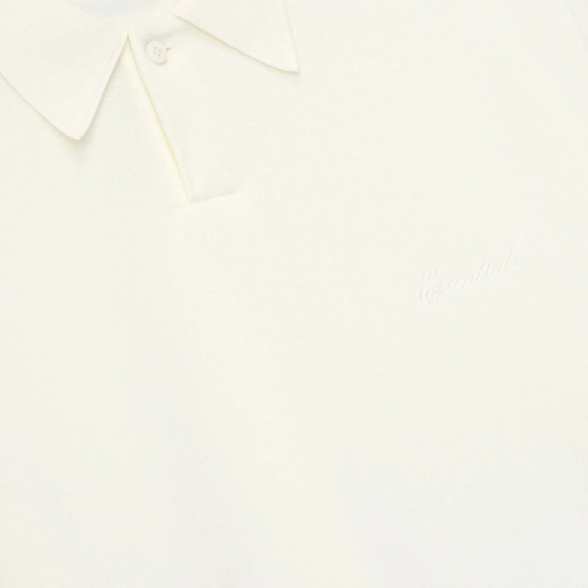 Fear Of God Essentials Pique Signature 90s Cropped Polo Ivory - Im Your Wardrobe