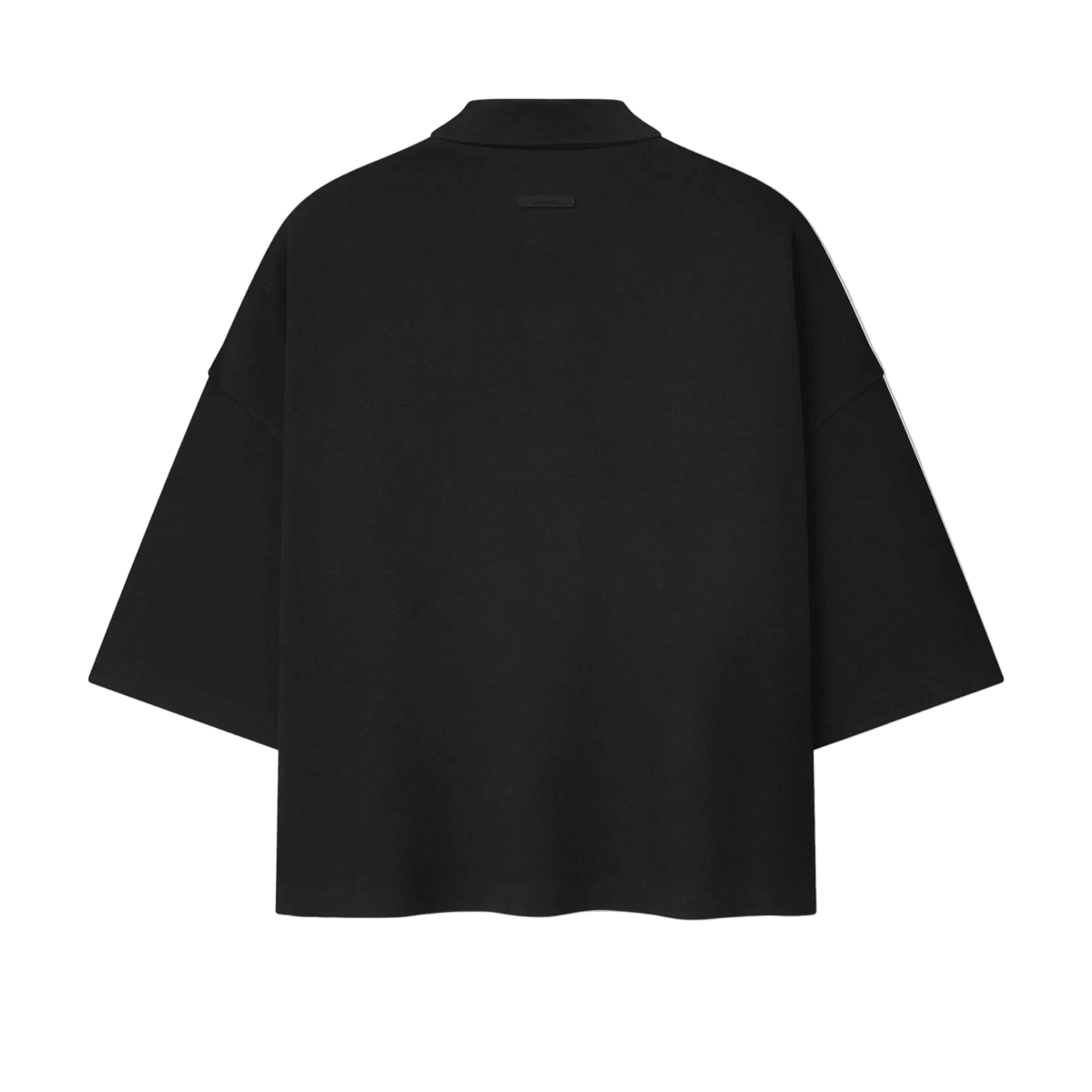 Fear Of God Essentials Pique Signature 90s Cropped Polo Vintage Black - Im Your Wardrobe