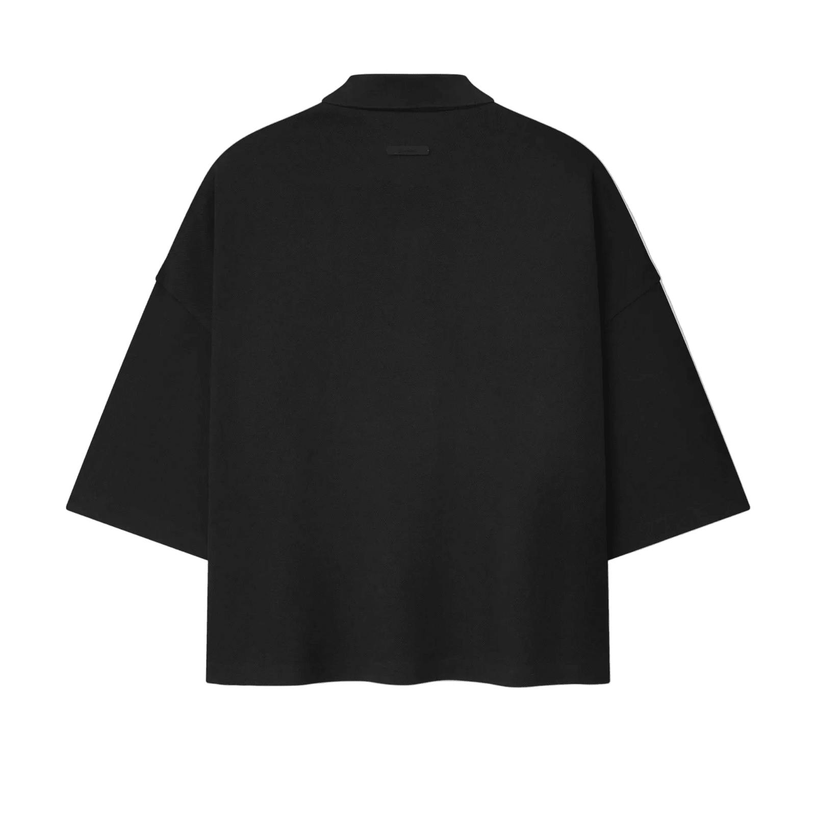 Fear Of God Essentials Pique Signature 90s Cropped Polo Vintage Black - Im Your Wardrobe