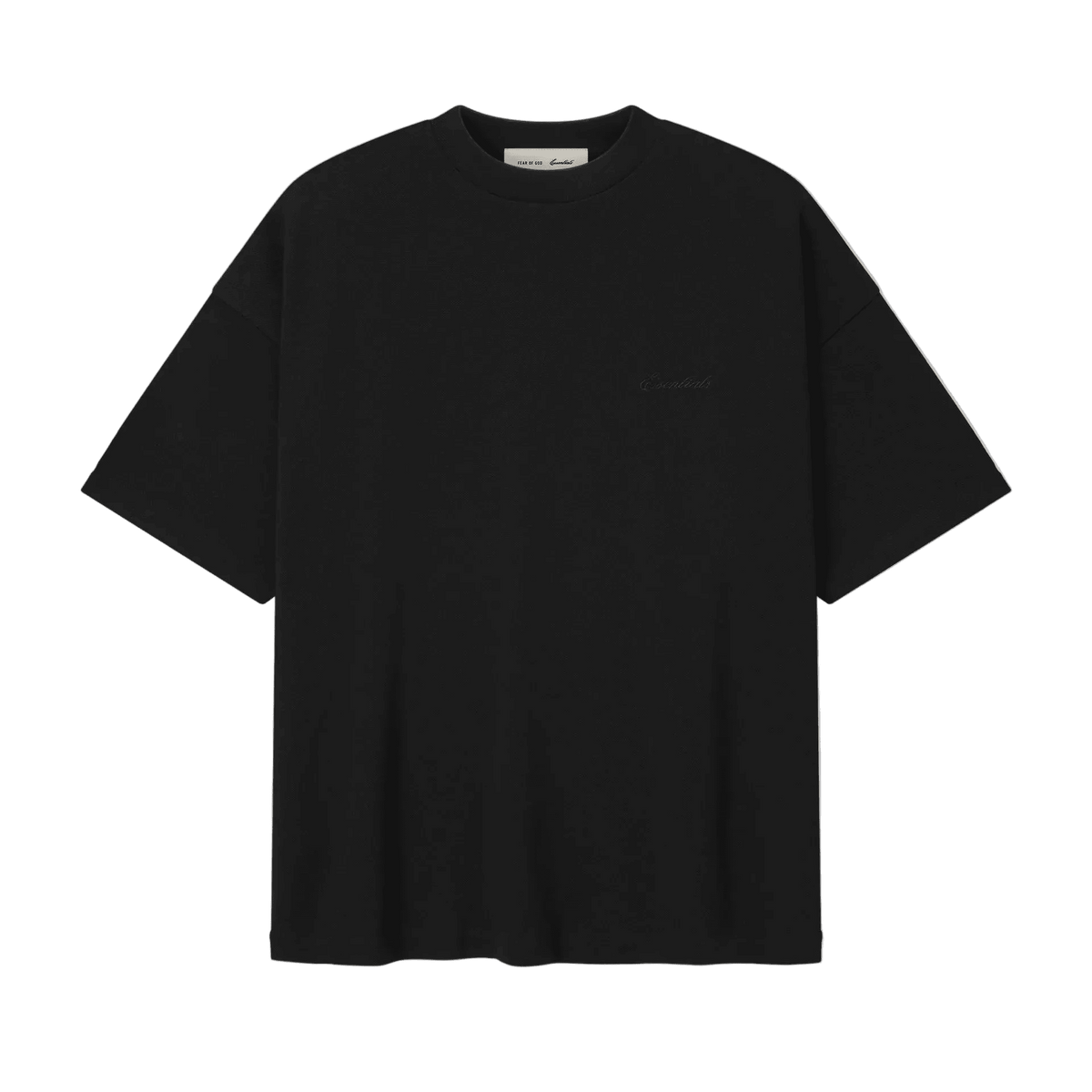 Fear Of God Essentials Pique Signature 90s Tee Vintage Black - Im Your Wardrobe