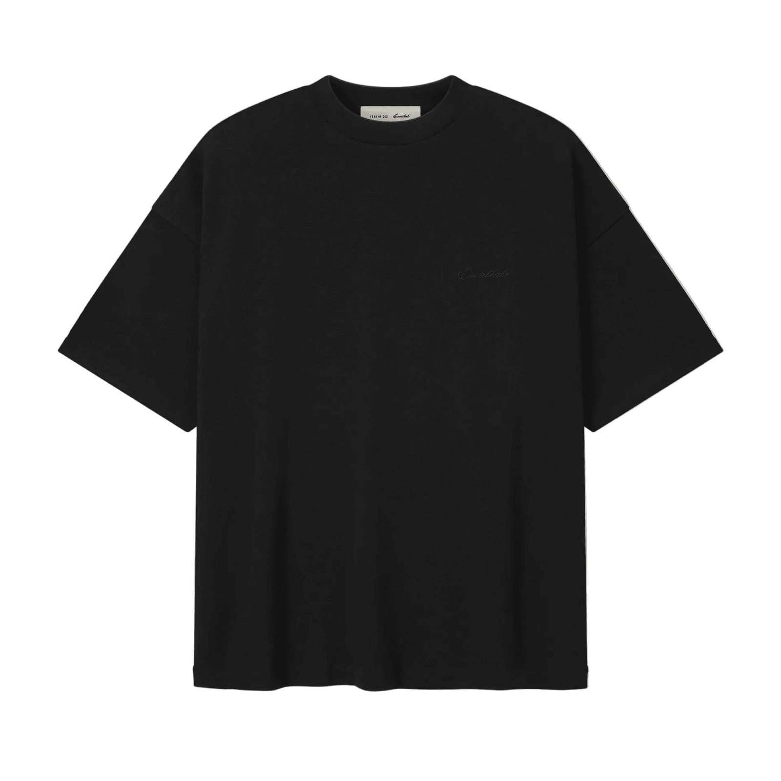 Fear Of God Essentials Pique Signature 90s Tee Vintage Black - Im Your Wardrobe