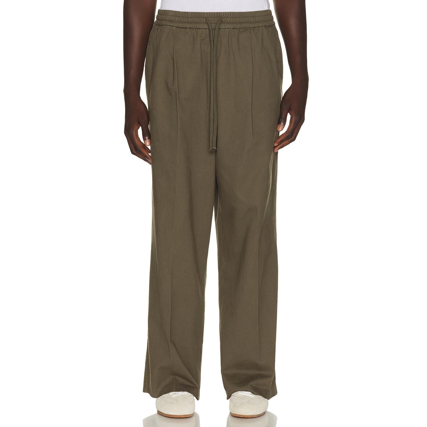 Fear of God Essentials Pleat Front Drawstring Pant Moss - Im Your Wardrobe