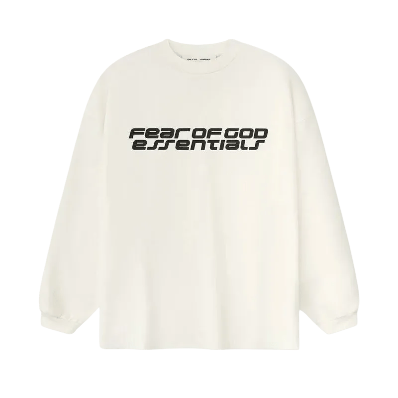 Fear of God Essentials Ponte 90s Long Sleeve Tee Ivory - Im Your Wardrobe