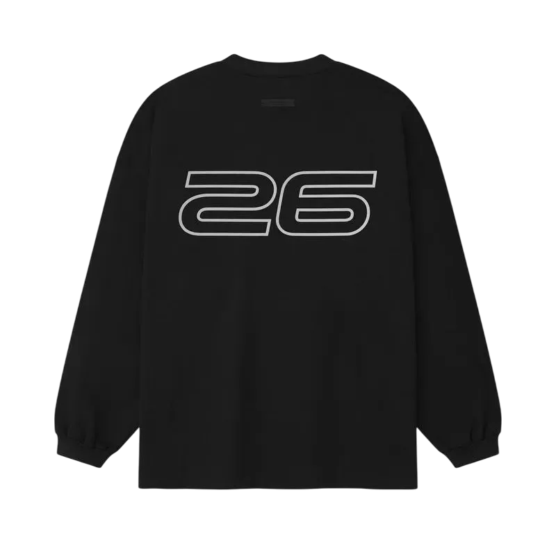 Fear of God Essentials Ponte 90s Long Sleeve Tee Vintage Black - Im Your Wardrobe