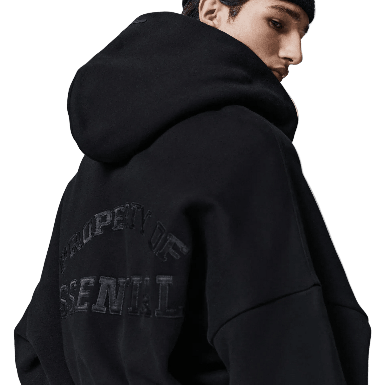 Fear Of God Essentials Property Lounge Half Zip Hoodie Black - Im Your Wardrobe