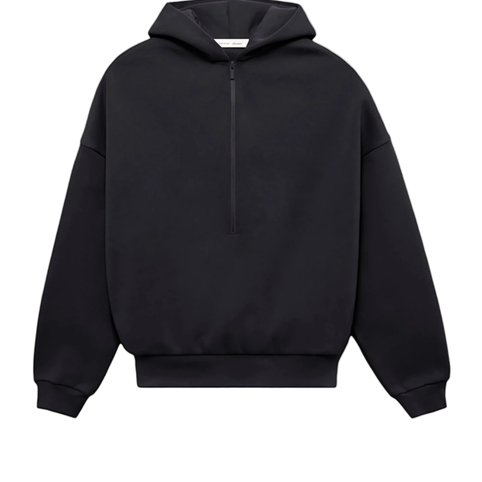 Fear Of God Essentials Property Lounge Half Zip Hoodie Black - Im Your Wardrobe