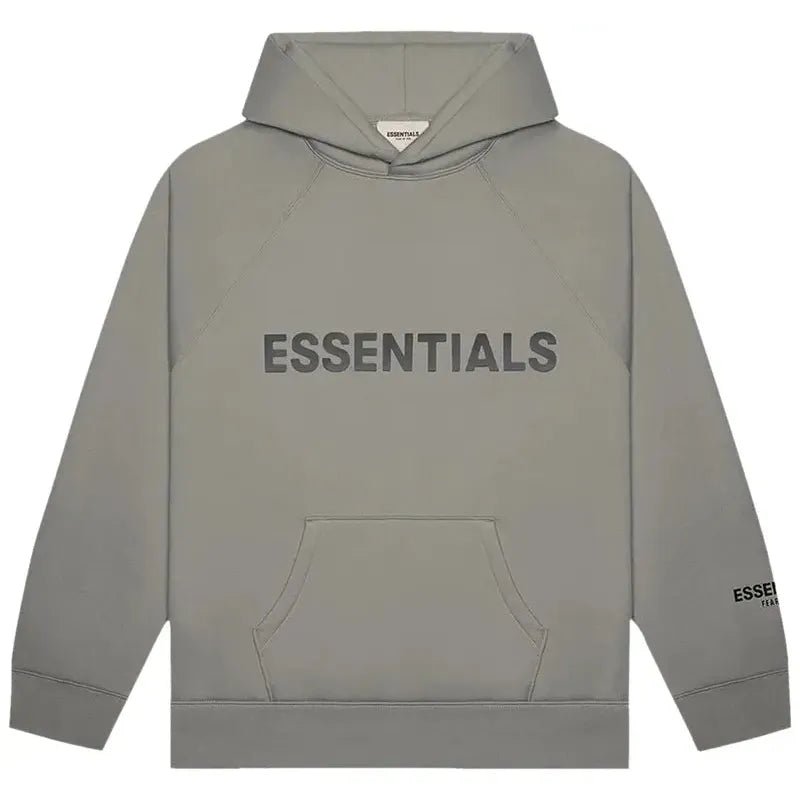 Fear of God Essentials Pullover Hoodie Applique Logo 'Cement' - Im Your Wardrobe