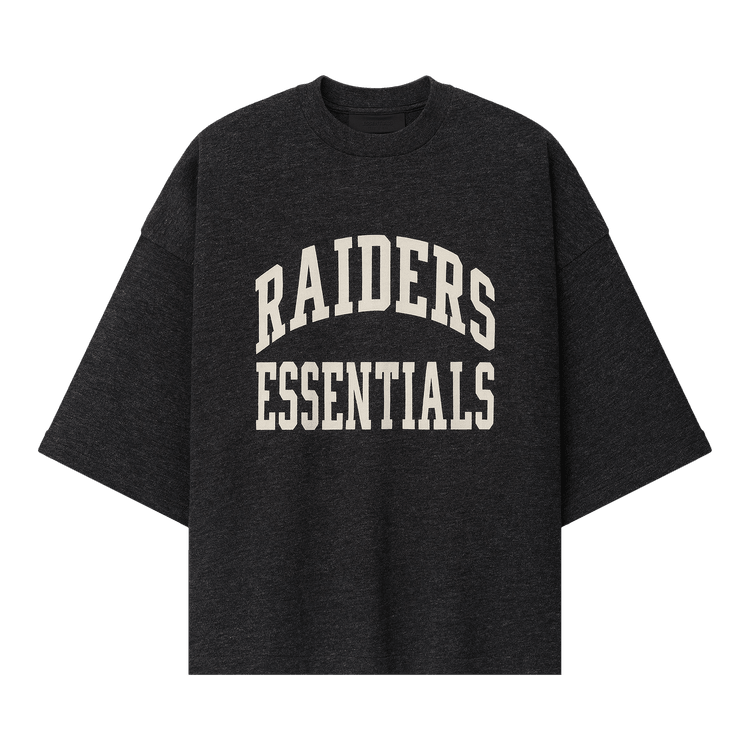 Fear of God Essentials Raiders Merch Tee Iron Grey Heather (FW26) - Im Your Wardrobe