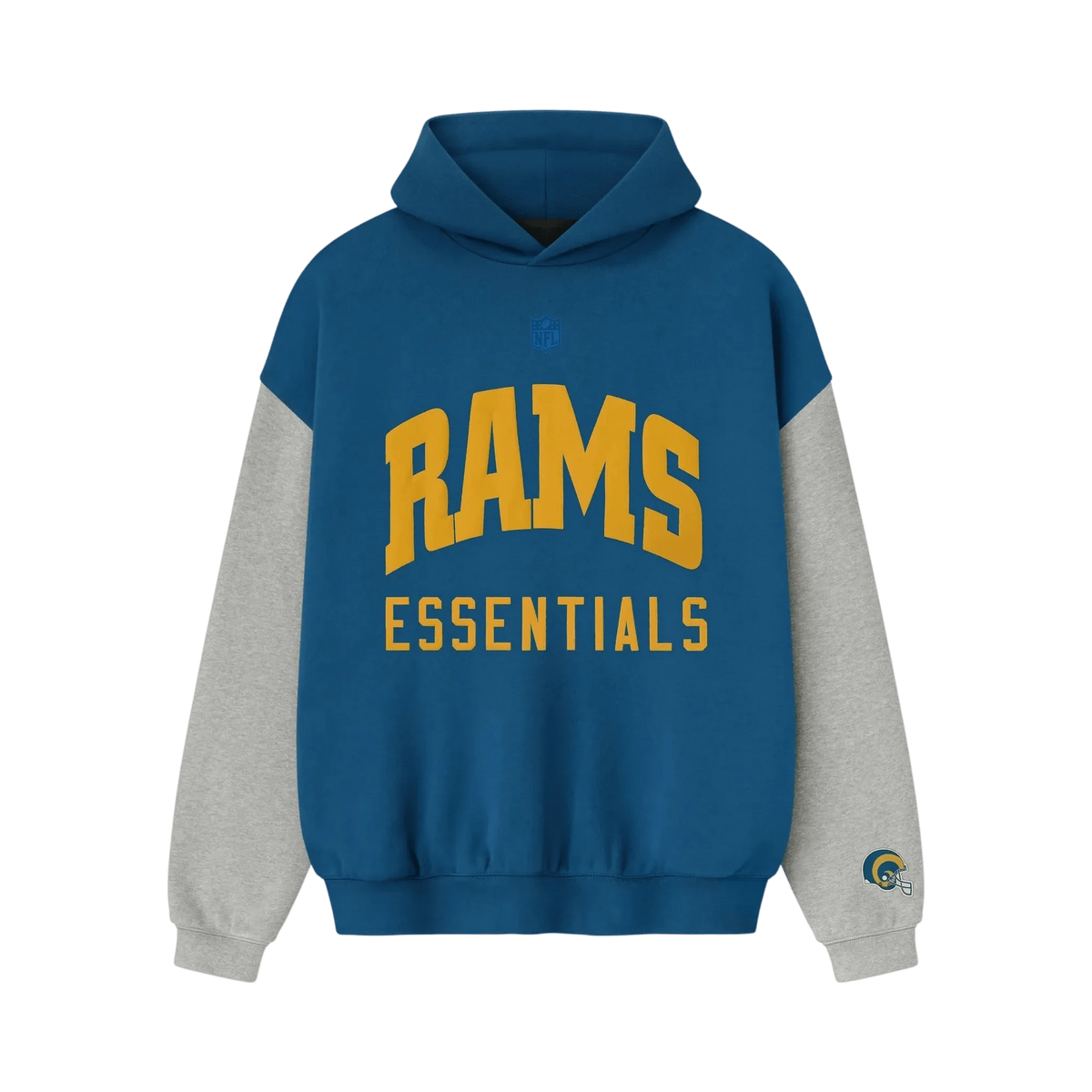 Fear of God Essentials Rams Sport Hoodie Blue Sapphire/Concrete Heather - Im Your Wardrobe