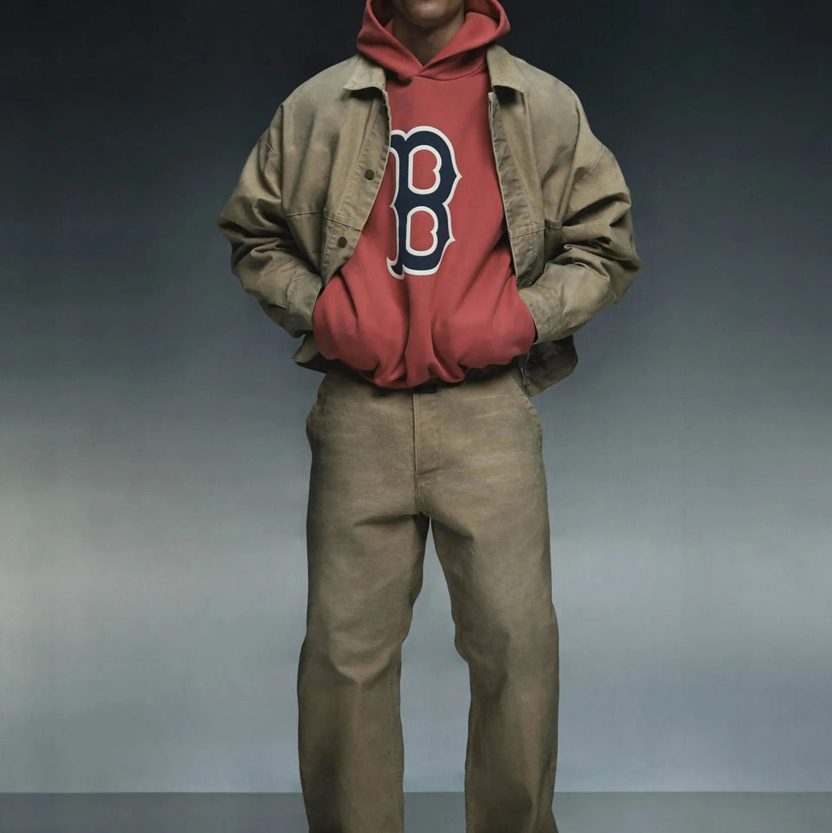 Fear of God Essentials Red Sox Sport Hoodie Red - Im Your Wardrobe