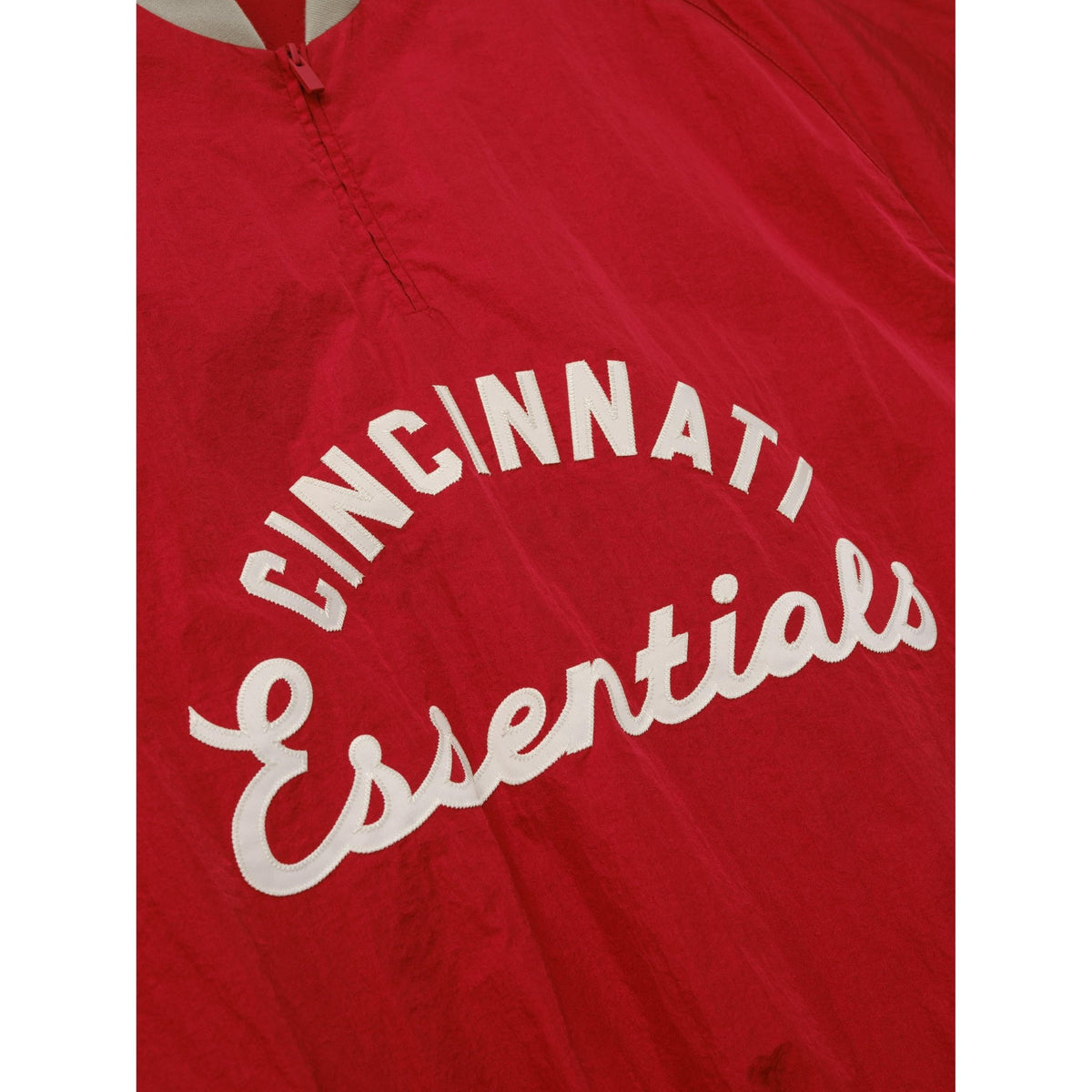 Fear of God Essentials Reds Half Zip Pullover Stone Red/ Seal Rib - Im Your Wardrobe