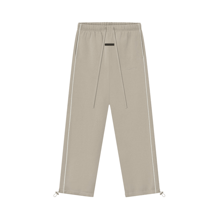 Fear of God Essentials Relaxed Fleece Sweatpant With Piping Timber/Cloud White (SS25) - Im Your Wardrobe