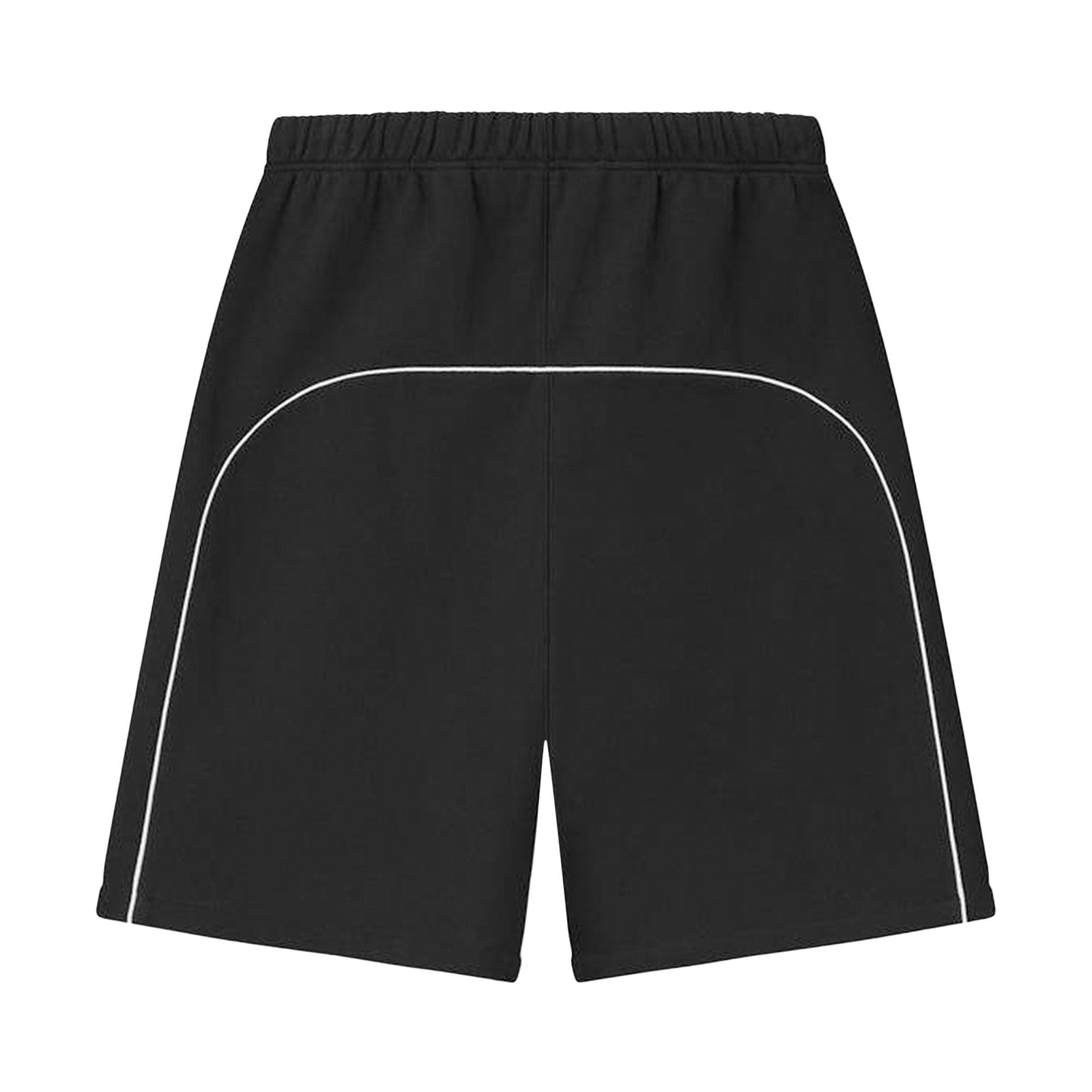 Fear of God Essentials Relaxed Fleece Sweatshort With Piping Jet Black/Cloud White (FW25) - Im Your Wardrobe