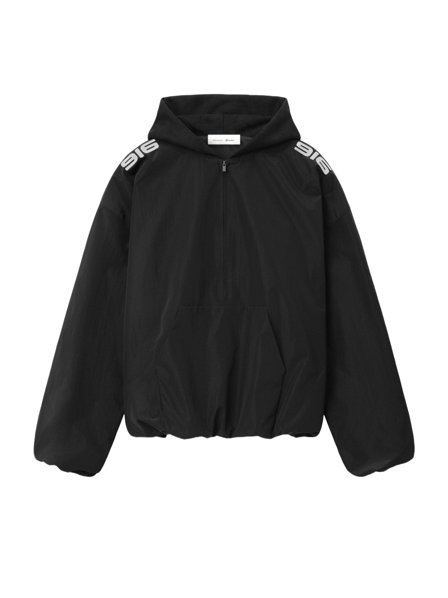 Fear of God Essentials Ripstop Moto Half Zip Jacket Black - Im Your Wardrobe