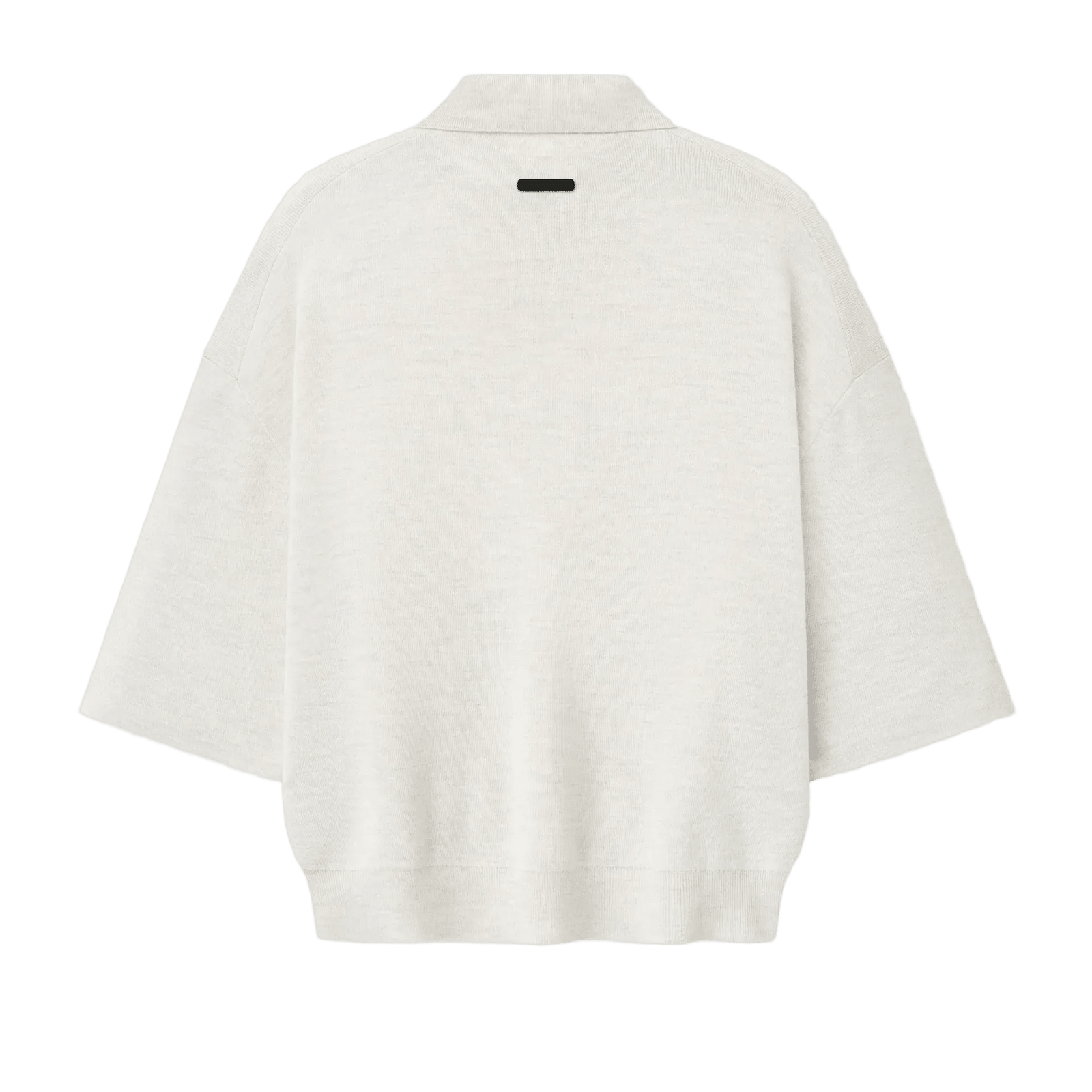 Fear Of God Essentials Signature 3/4 Sleeve 90s Knit Polo Oatmeal Heather - Im Your Wardrobe