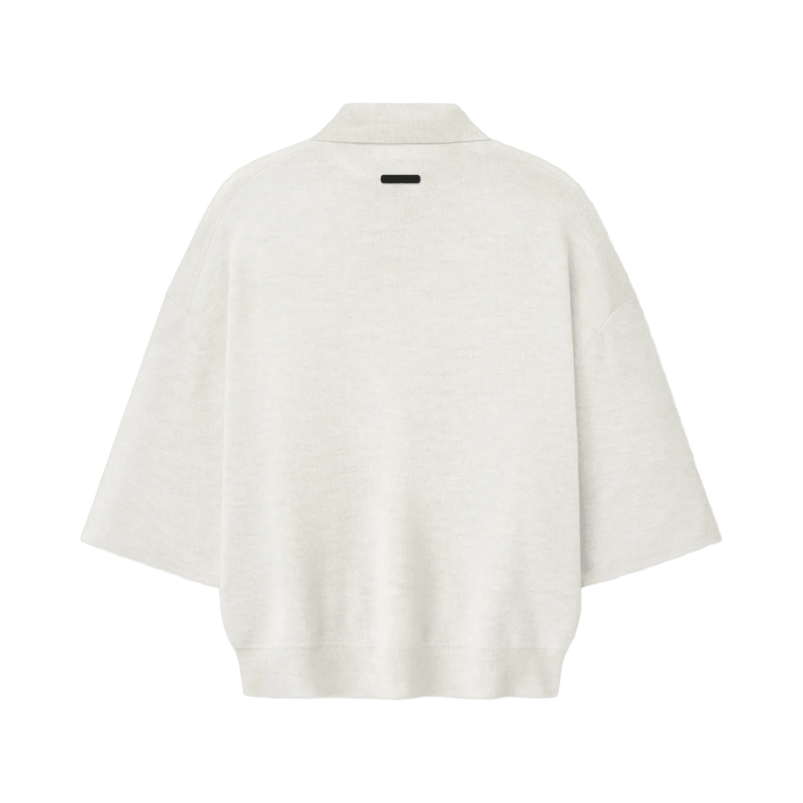 Fear Of God Essentials Signature 3/4 Sleeve 90s Knit Polo Oatmeal Heather - Im Your Wardrobe