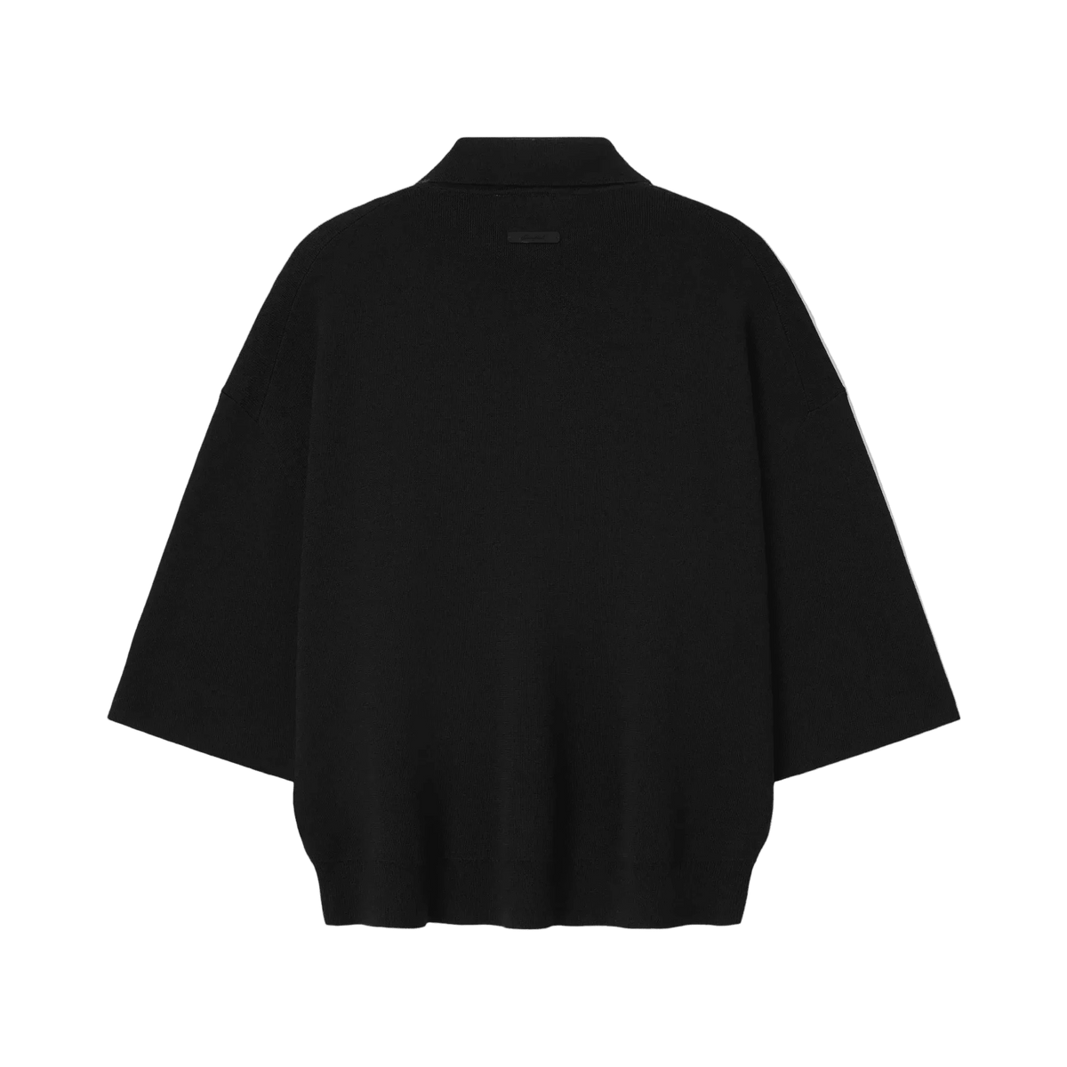Fear Of God Essentials Signature 3/4 Sleeve 90s Knit Polo Vintage Black - Im Your Wardrobe
