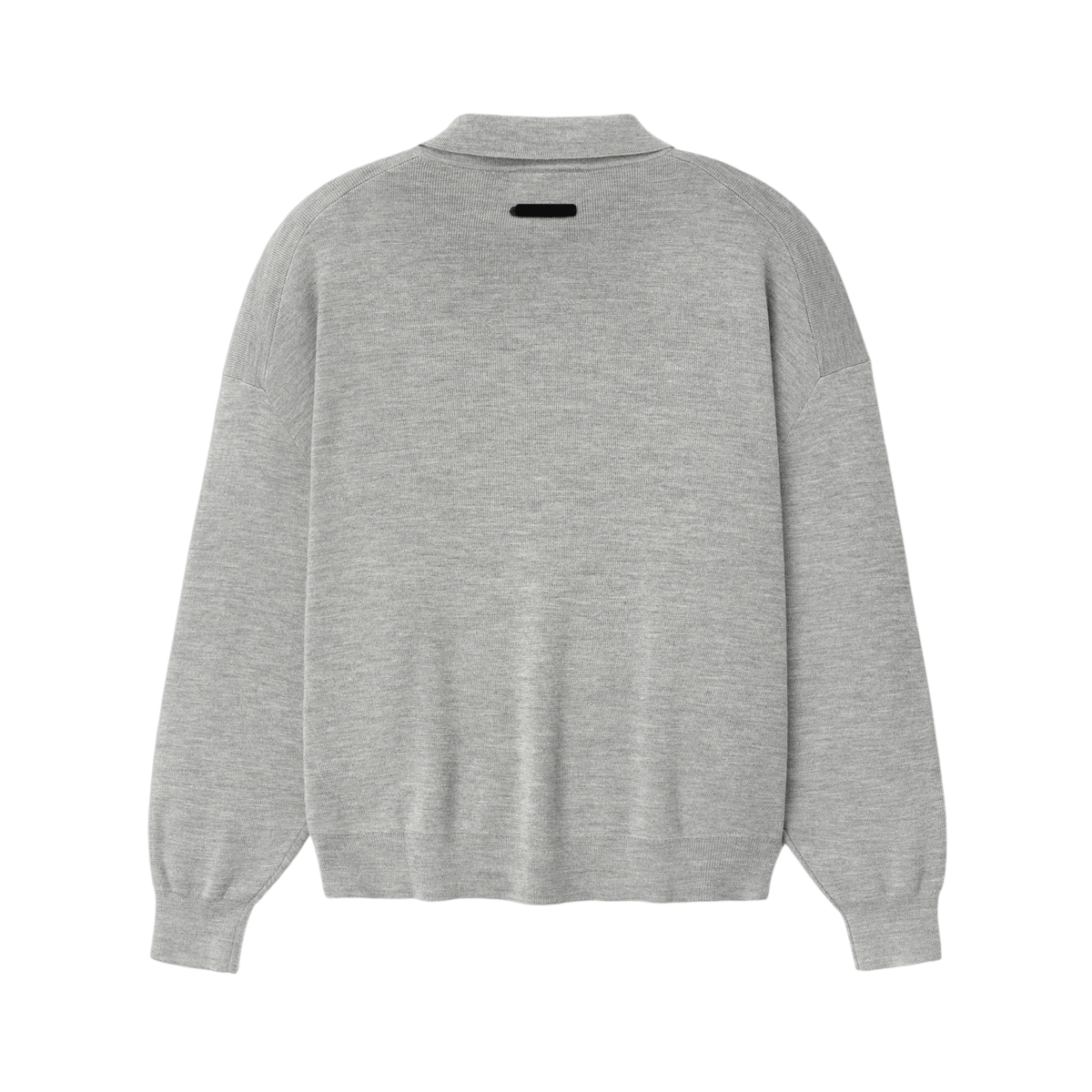 Fear Of God Essentials Signature 90s Knit Polo Concrete Heather - Im Your Wardrobe