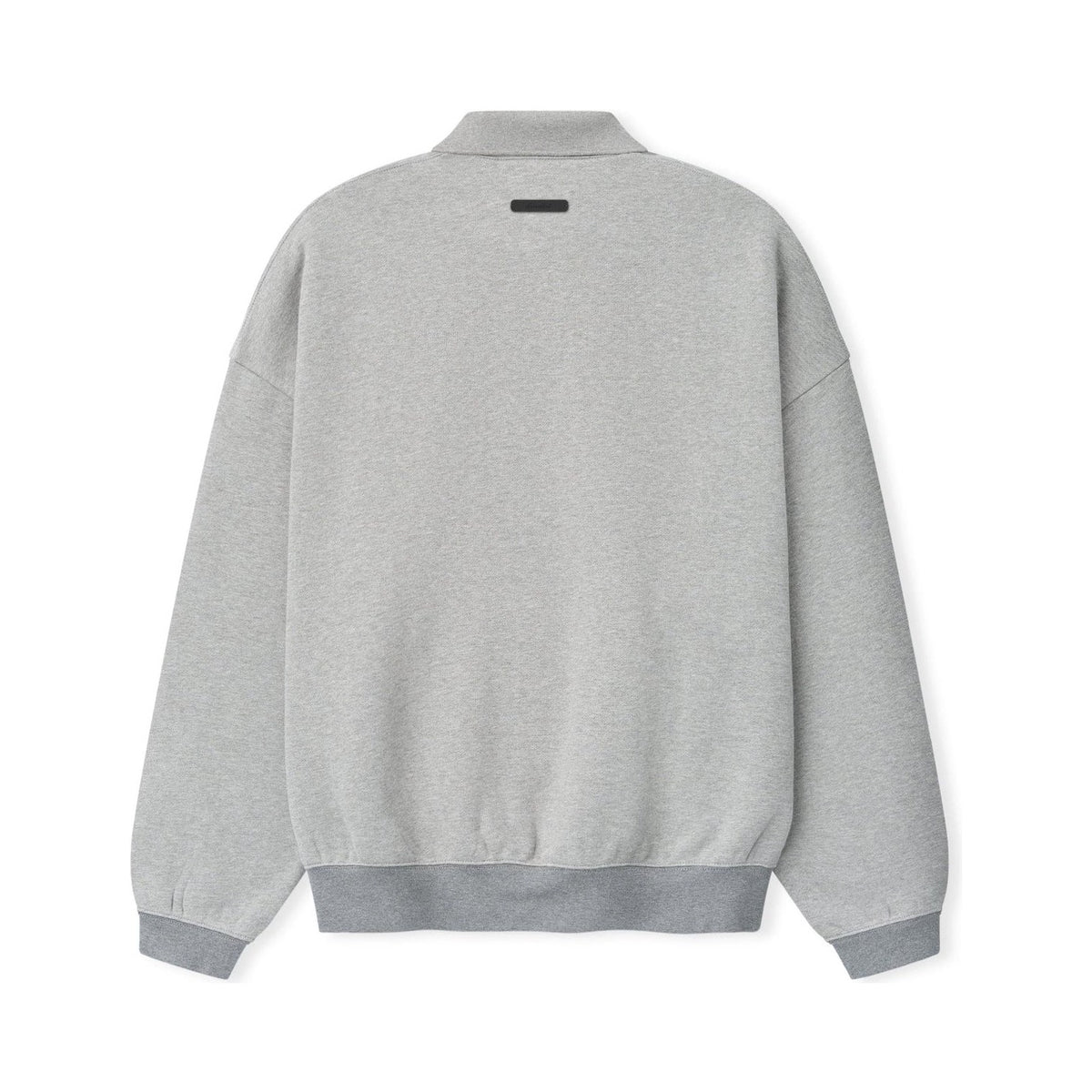 Fear of God Essentials Signature 90s Polo Sweatshirt Concrete Heather - Im Your Wardrobe