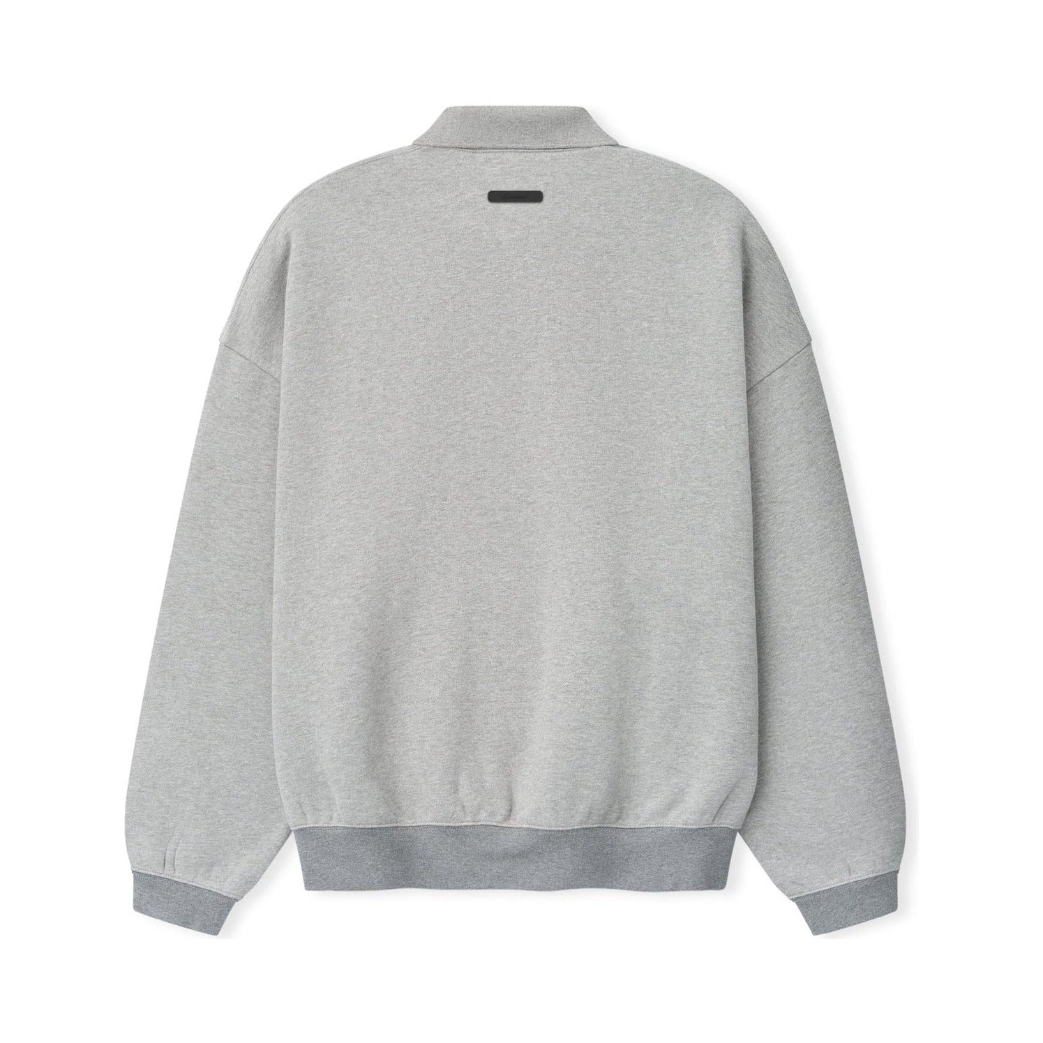 Fear of God Essentials Signature 90s Polo Sweatshirt Concrete Heather - Im Your Wardrobe