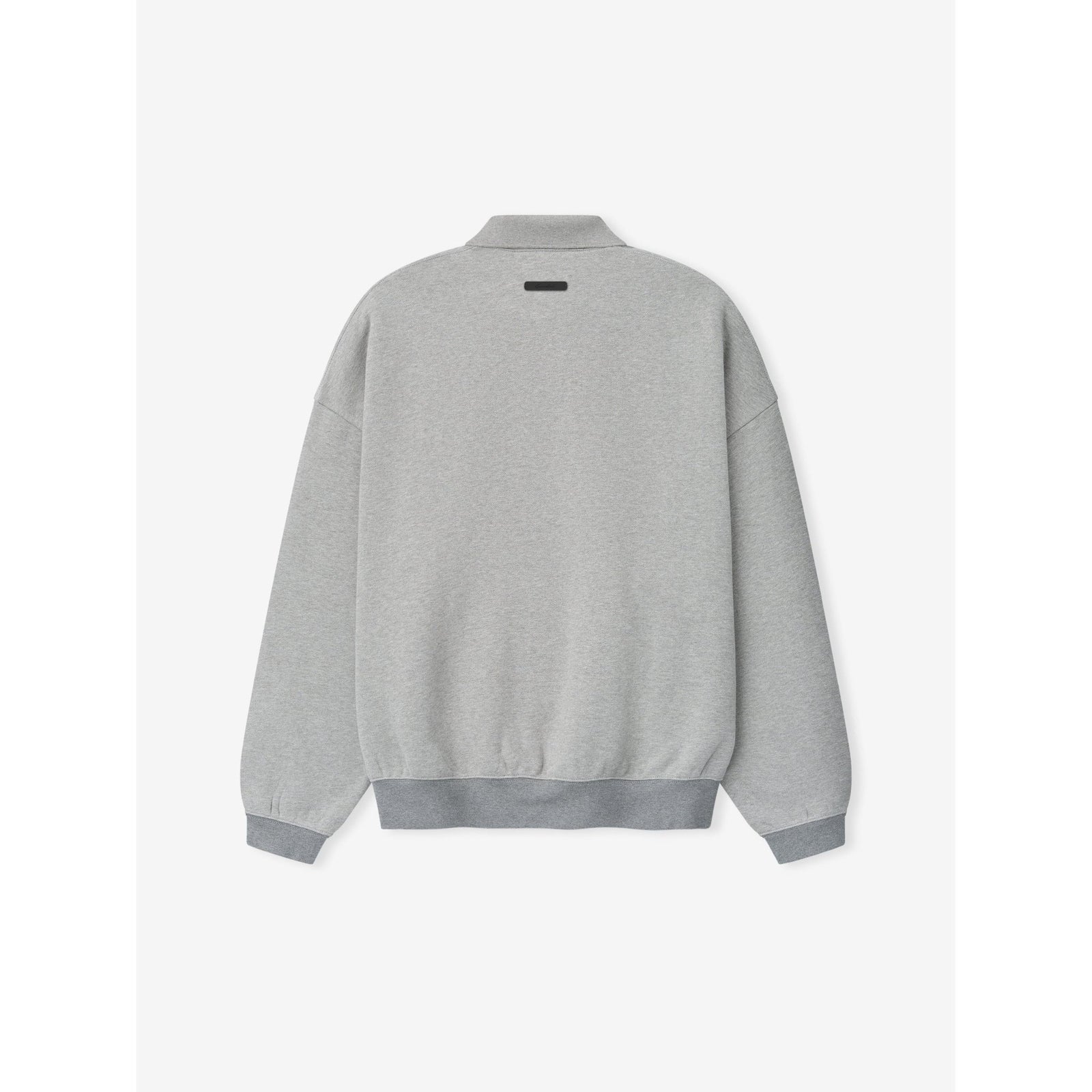 Fear of God Essentials Signature 90s Polo Sweatshirt Concrete Heather - Im Your Wardrobe